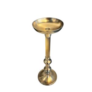 Pirinç Gold Çizgili Şamdan - Görsel 4